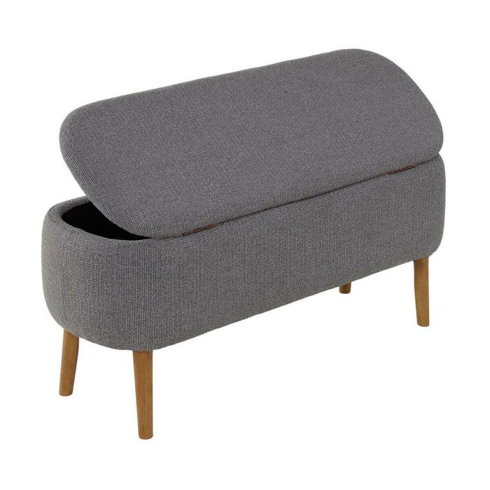 Pie de cama Versa Maniko Gris Madera Textil 37 X 44,5 X 94,5 CM 1 Pie de cama Versa Maniko Gris Madera Textil 37 X 44,5 X 94,5 CM 1