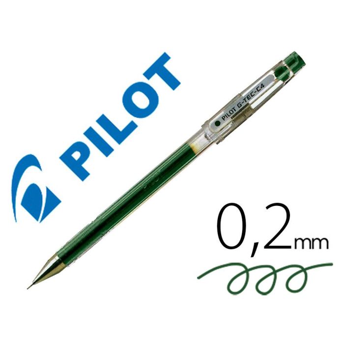 Boligrafo Pilot Punta Aguja G-Tec-C4 Verde 12 unidades