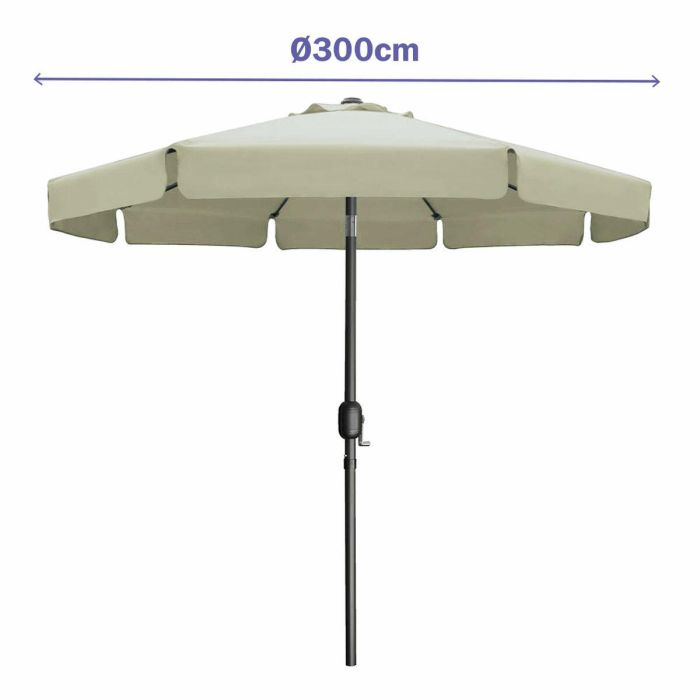 Marbueno Sombrilla Acero 8 Varillas D300 cm Polyester Beige Jardin, Piscina y Terraza 10490 1 Marbueno Sombrilla Acero 8 Varillas D300 cm Polyester Beige Jardin, Piscina y Terraza 10490 1