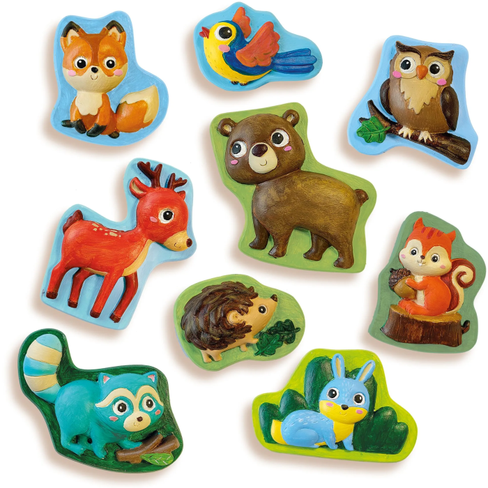 Ses Creative 1701830730891 Moldura y Pintura Animales del Bosque Plástico Reciclado 4