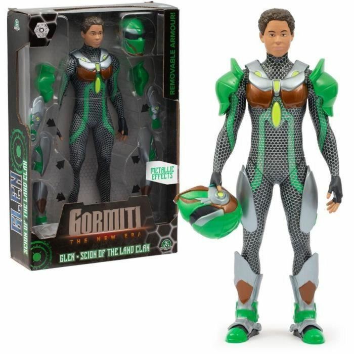 Gormiti Figura Articulada Vástago con Armadura Modelo Tierra GRV031 - 27 cm - Para Niños a Partir de 4 Años 2