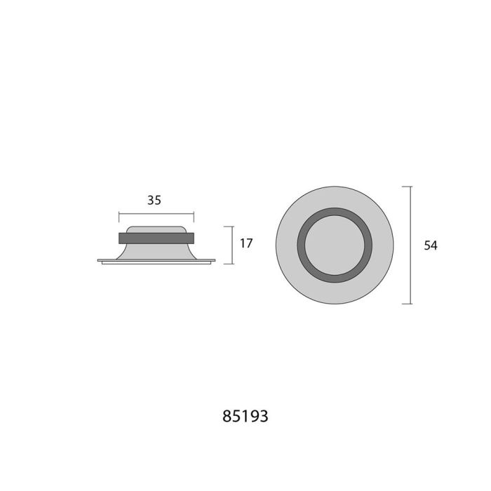 Tope puerta autoadhesivo inox. 2