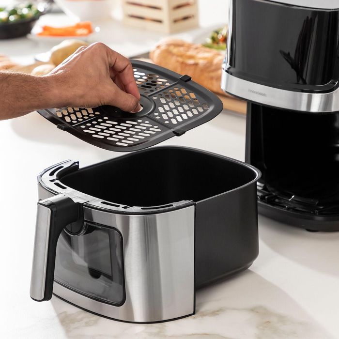 Freidora de Aire InnovaGoods Fryinn View 6500 Negro 1700 W 6,5 L Acero Inoxidable 10 Freidora de Aire InnovaGoods Fryinn View 6500 Negro 1700 W 6,5 L Acero Inoxidable 10