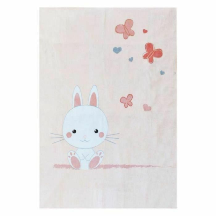 Domiva Manta Lapinou Microfibra 100x140 cm para Bebé. Suave y Acogedora, Ideal para Envolver, Ofreciendo un Capullo de Protección y Dulzura.