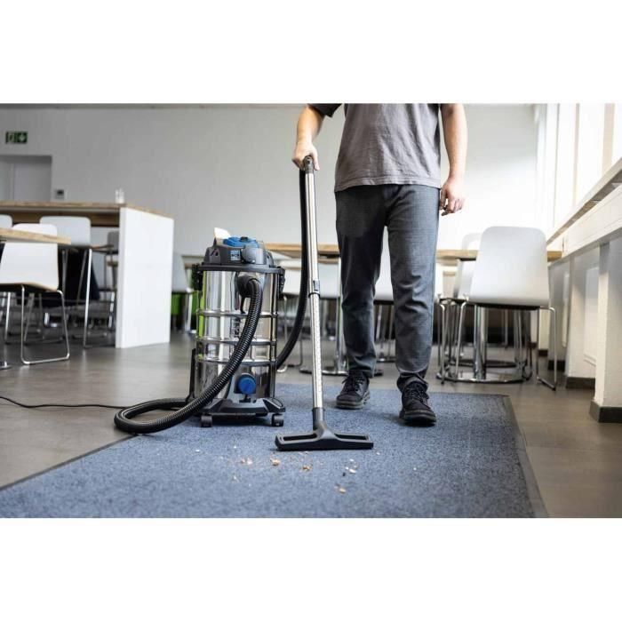 Scheppach SCH4046664256304 Aspiradora en Seco y Húmedo VC30 Premium 1500W, Tanque de Acero Inoxidable 30L 3