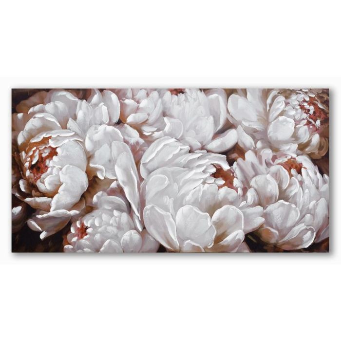 Cuadro Romantico DKD Home Decor Blanco Rosa 3 x 60 x 120 cm (2 Unidades)