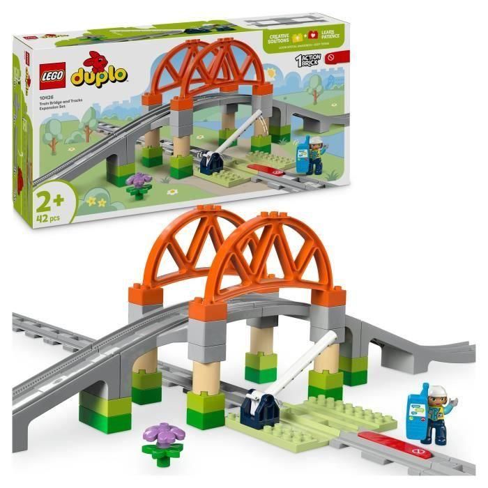 Set de expansión LEGO DUPLO My Town 10426: vías de tren y puente - Juguetes de aprendizaje temprano Set de expansión LEGO DUPLO My Town 10426: vías de tren y puente - Juguetes de aprendizaje temprano