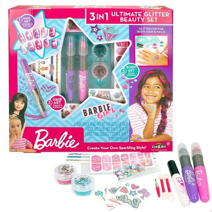 Set de Belleza Barbie Sparkling 2 x 13 x 2 cm 3 en 1 Set de Belleza Barbie Sparkling 2 x 13 x 2 cm 3 en 1