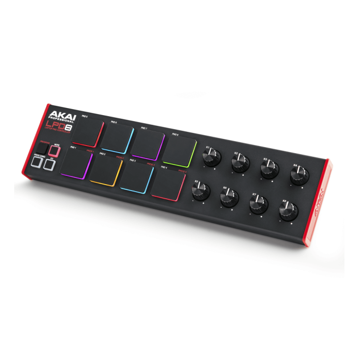 AKAIPRO Lpd 8 Mkii Pad Controlador USB para Ordenador Portátil con 8 Pads MPC RGB y 8 Potenciómetros Giratorios Asignables 1