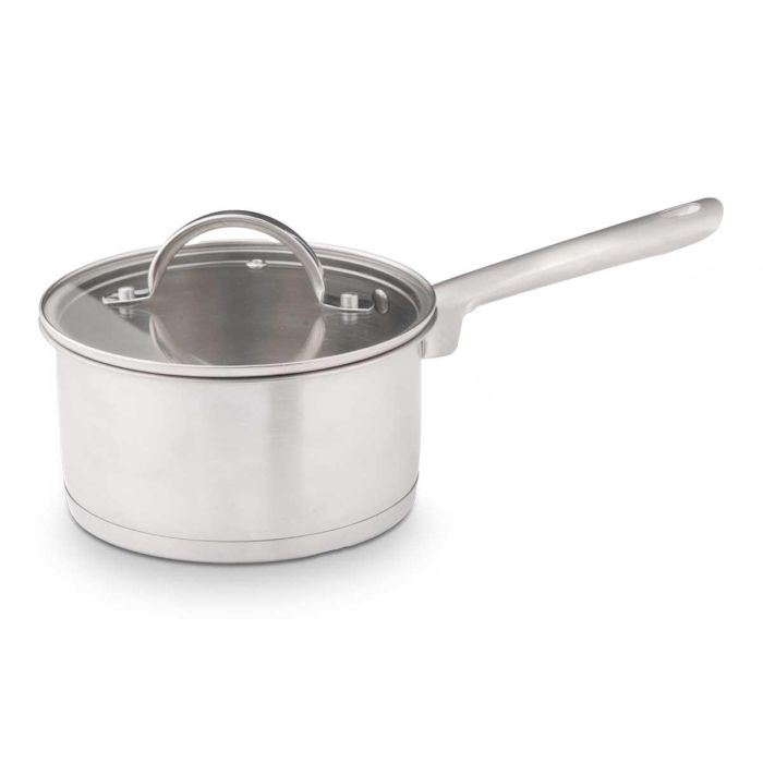 Cazo Inducción Kinvara 16 cm con Tapa de Cristal, Acero Inoxidable, 1L (8 Unidades) 1 Cazo Inducción Kinvara 16 cm con Tapa de Cristal, Acero Inoxidable, 1L (8 Unidades) 1