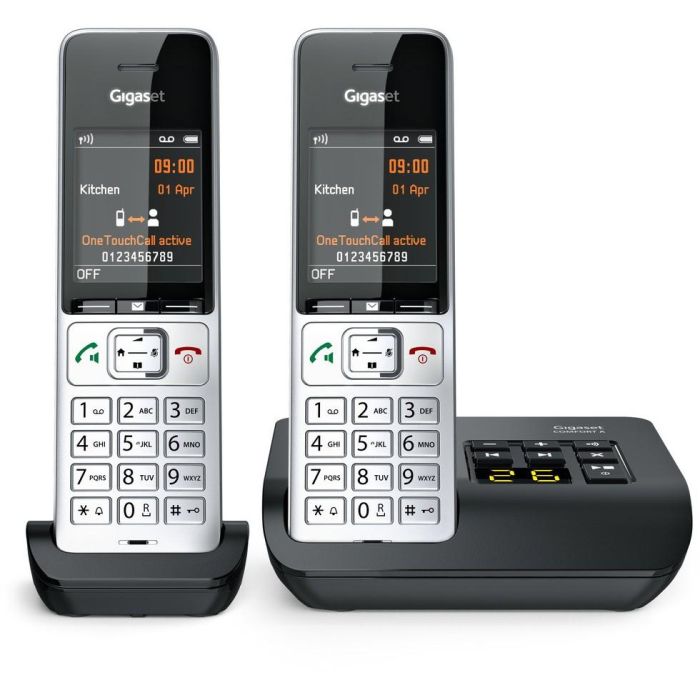 Gigaset COMFORT 500A duo Teléfono Inalámbrico DECT con Contestador Automático, Altavoz y Pantalla a Color, Negro/Plata 14 Gigaset COMFORT 500A duo Teléfono Inalámbrico DECT con Contestador Automático, Altavoz y Pantalla a Color, Negro/Plata 14