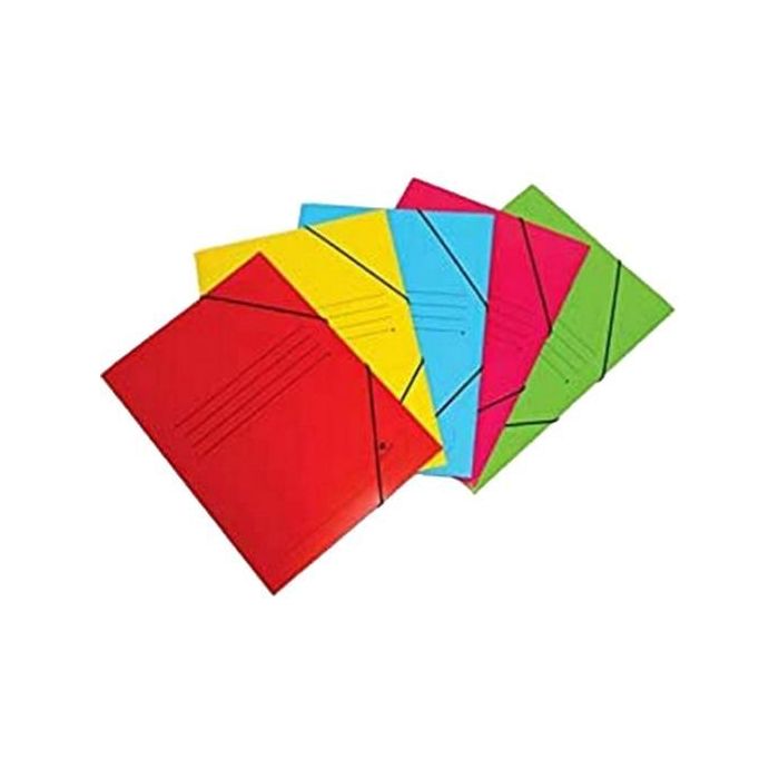 Mariola Carpeta Con Gomas 3 Solapas Folio C-Etiqueta En Lomo Cartón 500 gr Similprespam Rojo (Set de 20) (Set de 20)