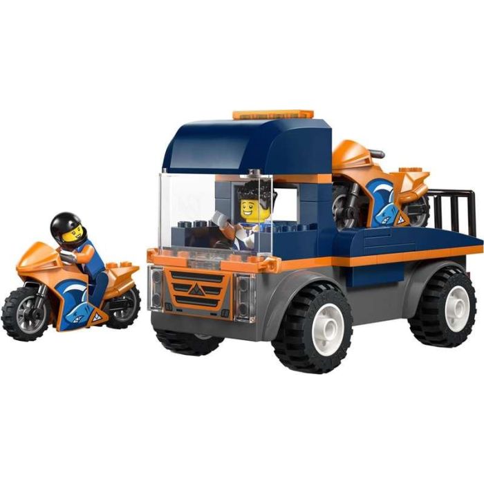 Juego de construccion camión de transporte de motos lego city 4