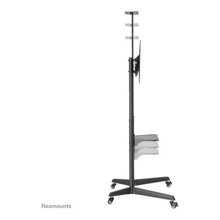 Neomounts FL50-550BL1 Carrito Móvil para Pantallas de 37"-70", Estante para Cámara, Carga Máx. 50 kg, Altura Manual 128,5-145 cm, VESA 100x100-600x400 (Negro) 5