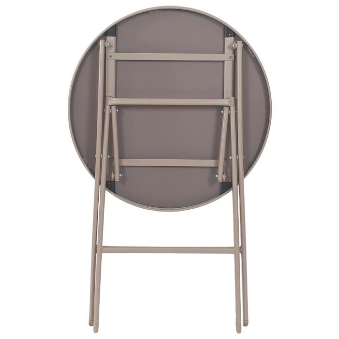 Mesa Plegable Beige Elba Home Deco Factory diámetro 60 2 Mesa Plegable Beige Elba Home Deco Factory diámetro 60 2