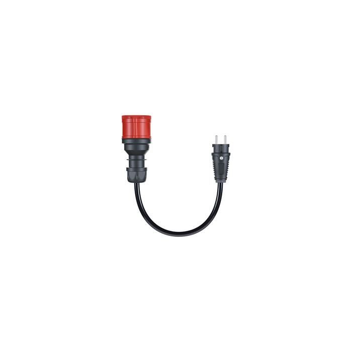 go-e Adapter fr Gemini flex 11 kW, CEE rot Drehstrom 16A > Haushaltssteckdose (schwarz, 30cm) 0 go-e Adapter fr Gemini flex 11 kW, CEE rot Drehstrom 16A > Haushaltssteckdose (schwarz, 30cm) 0