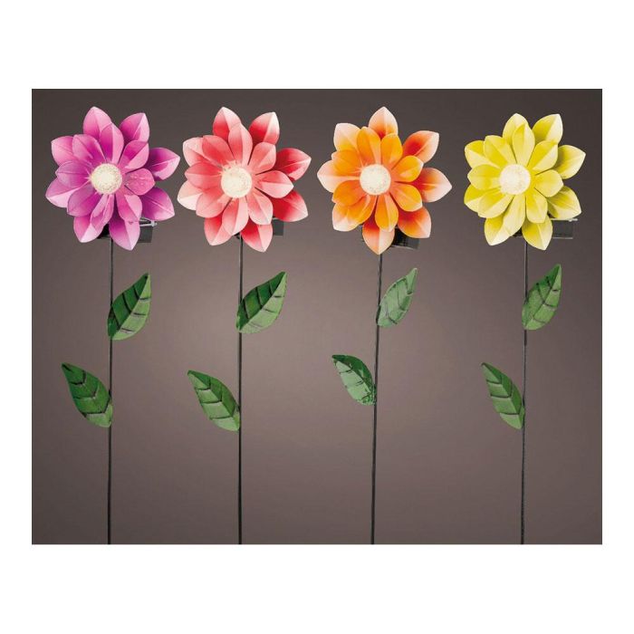 Baliza solar forma de flor colores surtidos 11x6x49,5cm lumineo 3