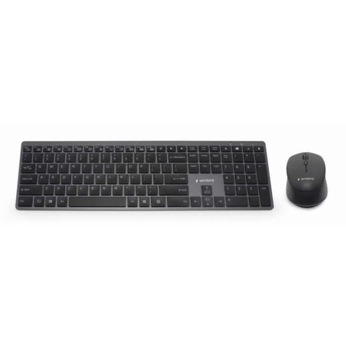 Gembird KBS-ECLIPSE-M500-PT teclado Ratón incluido Universal RF inalámbrico QWERTY Portugués Gris Gembird KBS-ECLIPSE-M500-PT teclado Ratón incluido Universal RF inalámbrico QWERTY Portugués Gris