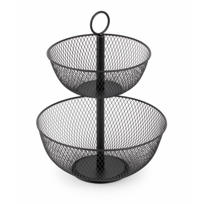 Cesta de metal frutero doble 31x31x41 cm - Confortime (4 Unidades) 3 Cesta de metal frutero doble 31x31x41 cm - Confortime (4 Unidades) 3