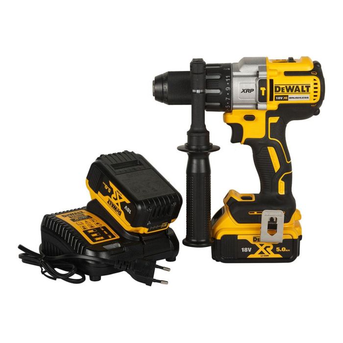 Taladro percutor sin escobillas xr 18v xrp 13mm 95nm con 2 baterías li-ion 5ah y maletín tstak dcd996p2-qw dewalt 2