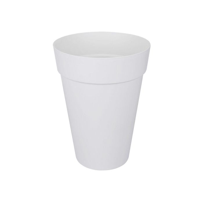 ELHO Loft Urban Maceta Redonda Alta con Depósito de Agua Integrado para Riego Autorregulado y Óptimo de Plantas, Ø 35 cm, Blanco 3