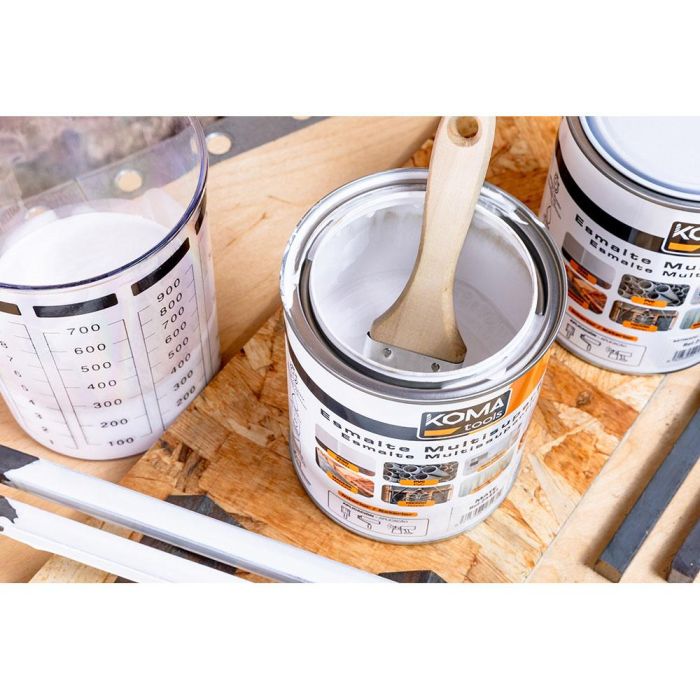Koma Tools Esmalte multisuperficies al agua negro satinado 750 ml - Labable, secado rápido, para interior y exterior 2 Koma Tools Esmalte multisuperficies al agua negro satinado 750 ml - Labable, secado rápido, para interior y exterior 2