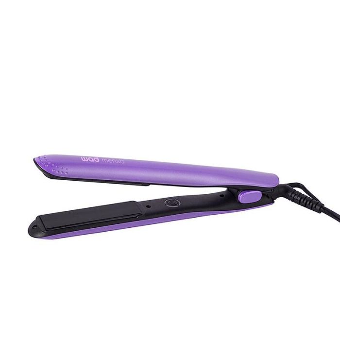 Wad Professional Beauty Plancha de Pelo Mensa Lila con Placas de Titanio, Temperatura Regulable y Apagado Automático