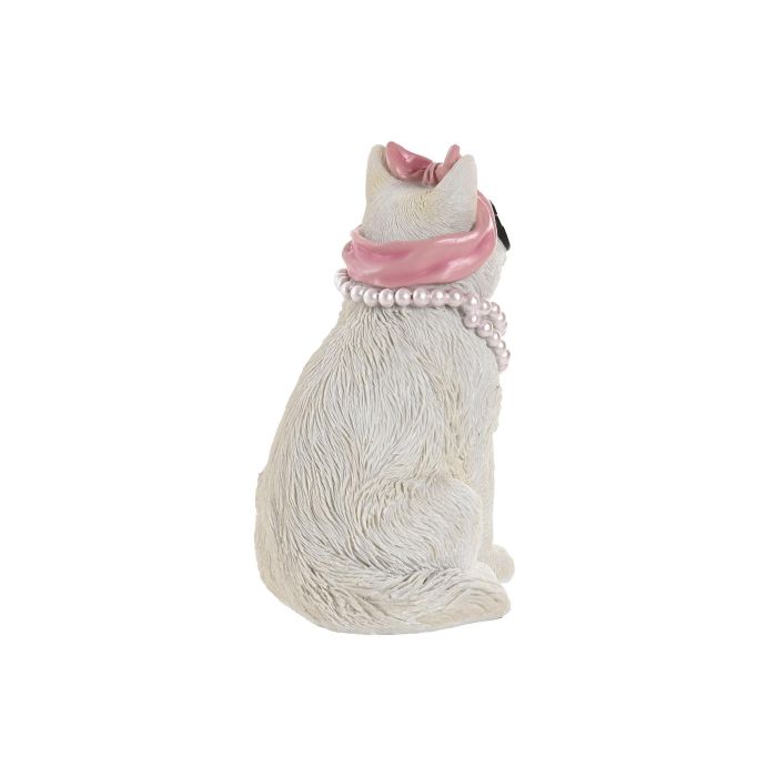 Figura Moderno DKD Home Decor Blanco Rosa 13 x 19.5 x 13.5 cm (2 Unidades) 2