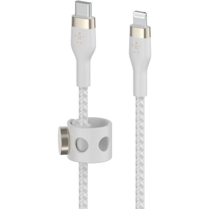 Belkin CAA011BT2MWH Cable PRO Flex Lightning/USB-C, 2m, Blanco, Soporta hasta 15W, Certificado Apple 1
