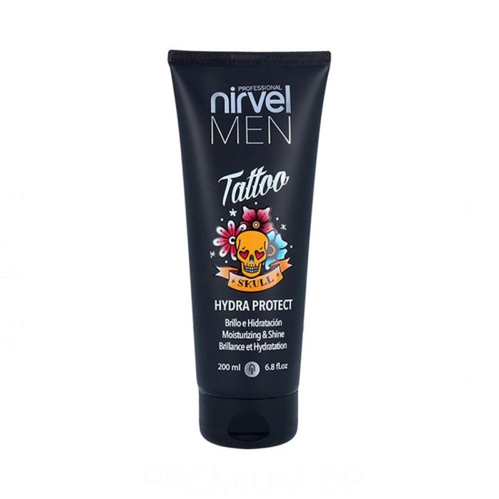 Nirvel Crema Hidratante para Tatuajes Men Tatto Hydra Protect 200 ml - Brillo Intenso y Rápida Absorción