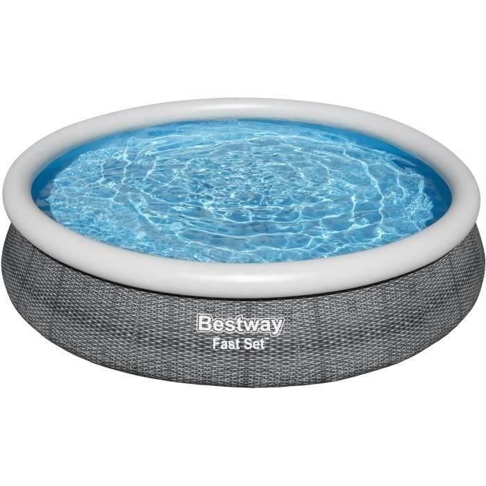 Piscina elevada BESTWAY Fast Set - Redonda - 366 x 76 cm - Cartucho de bomba y filtro 1 Piscina elevada BESTWAY Fast Set - Redonda - 366 x 76 cm - Cartucho de bomba y filtro 1