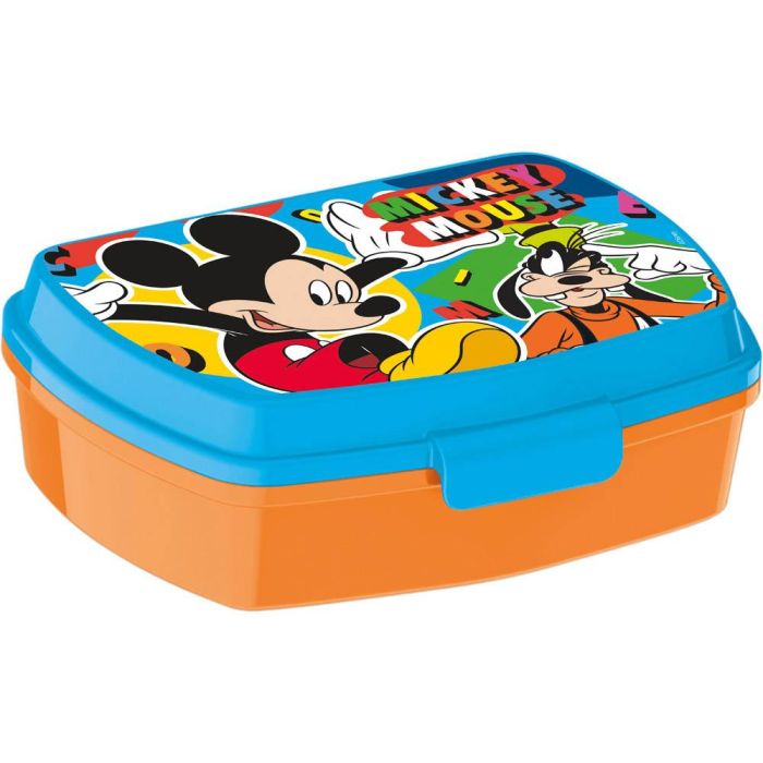 Sandwichera Safta Escolar 170x133x56 mm Mickey Mouse Happy Smiles