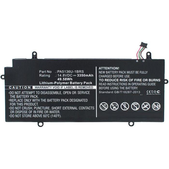CoreParts Laptop Battery for Toshiba 50Wh Li-Pol 14.8V 3350mAh Black, Portege Z30, Portege Z30 Ultrabook, Portege Z30-002, Portege Z30-00N004, 3 CoreParts Laptop Battery for Toshiba 50Wh Li-Pol 14.8V 3350mAh Black, Portege Z30, Portege Z30 Ultrabook, Portege Z30-002, Portege Z30-00N004, 3