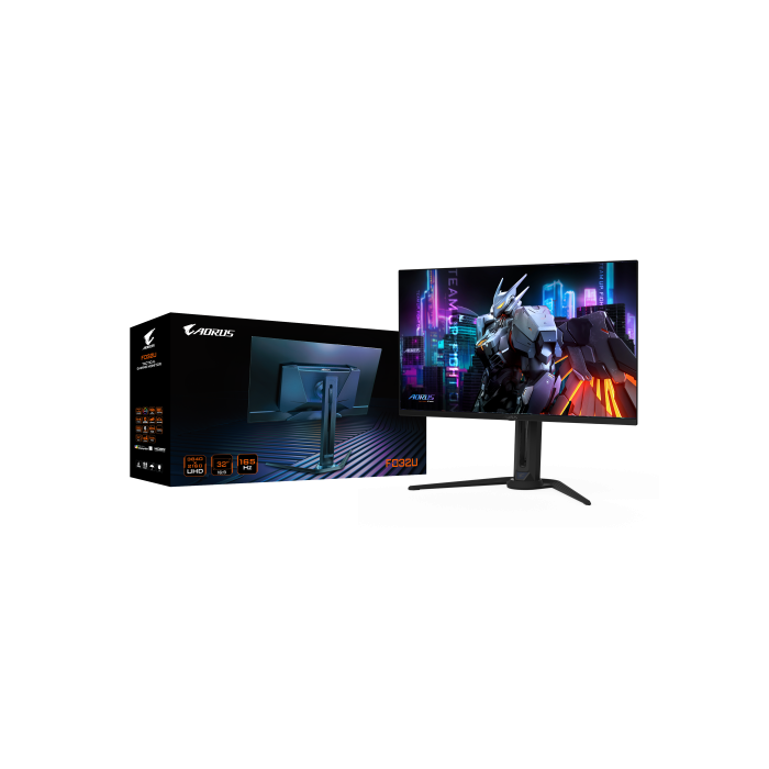 GIGABYTE AORUS FO32U 31,5” Monitor de juegos UHD - 3840 x 2160 (UHD), 165Hz, 0,03ms, 250 cd/m², FreeSync Premium Pro, DisplayHDR True Black 400, HDMI 2.1, DisplayPort 1.4 4