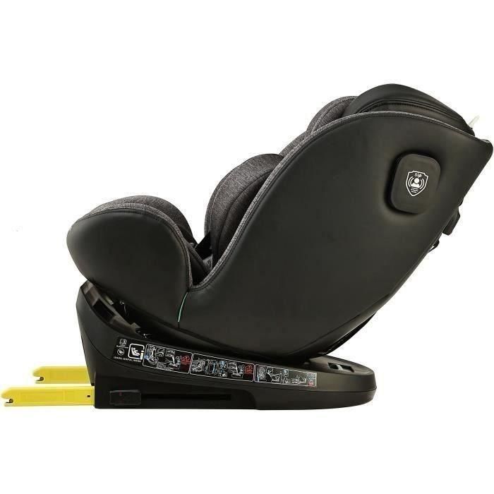 BBGO Silla Coche Giratoria Wondersafe I-SIZE 40-150 cm (0-12 años) ISOFIX, Gris, Fibra Bambú y Piel Sintética - BBG8437027499029 2 BBGO Silla Coche Giratoria Wondersafe I-SIZE 40-150 cm (0-12 años) ISOFIX, Gris, Fibra Bambú y Piel Sintética - BBG8437027499029 2