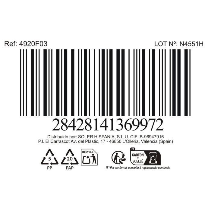 La Mediterranea Plato 20.5 cm "Alerre" Md, Plato de 20.3 cm de diametro por 2.2 cm de altura, Peso 12 kg por caja (486 g por plato) (24 Unidades)