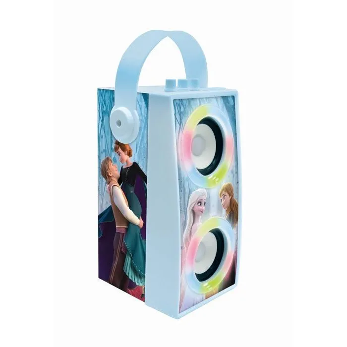 Lexibook Altavoz Portatil Bluetooth con Microfono Frozen Disney con Efectos de Luz y Karaoke 1