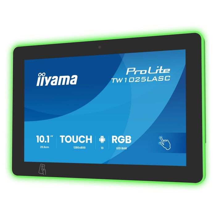 iiyama ProLite TW1025LASC-B3PNR Monitor táctil de 10.1" (25.6 cm) IPS, 1280 x 800 WXGA 16:10, 450 cd/m², 10 puntos táctiles, Wi-Fi, Bluetooth 5.2, Negro 2