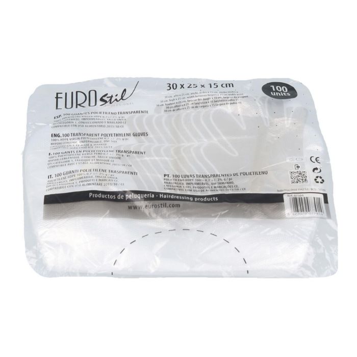 Eurostil Guantes Desechables Transparentes Bolsa 100 Unidades