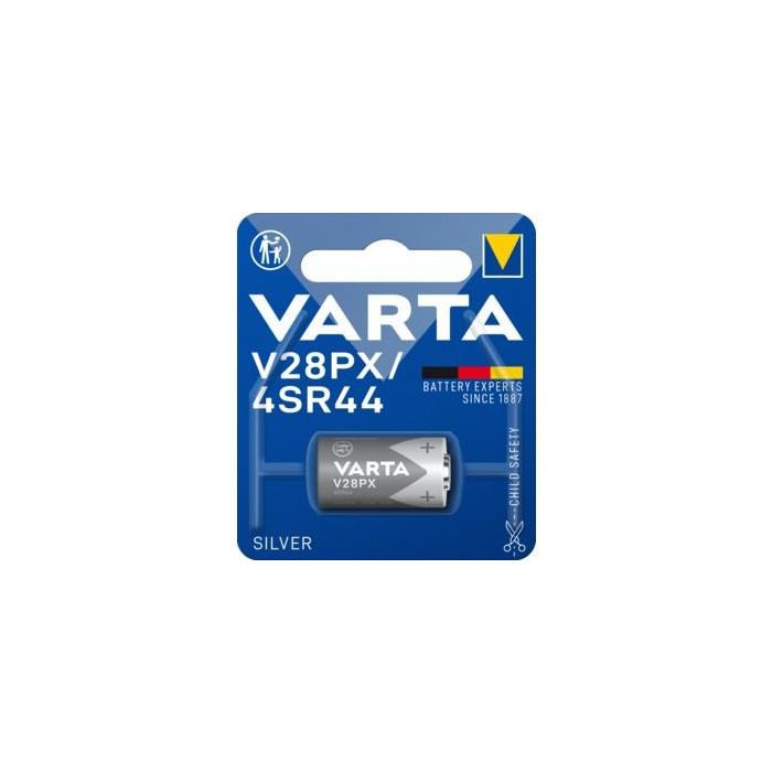 Varta Pila V28PX / 4SR44 Óxido de Plata 6.2V (Blister 1 Unid.) Ø13x25,2mm