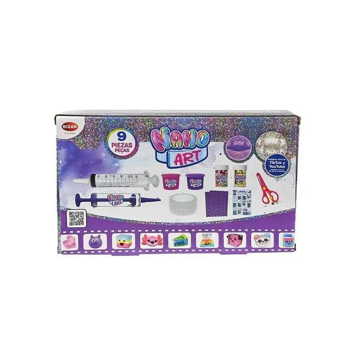 Bizak Nano Art Kit Creativo Mix & Play para Crear, Inflar y Decorar Figuras con Nano Tape, Español 2