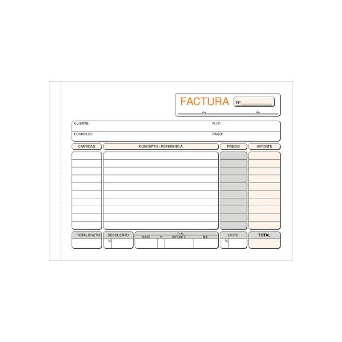 Talonario Facturas 4º Apdo Dupli Loan (Set de 10)