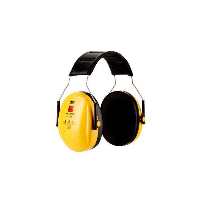 Cascos Orejeras Acolchadas con Diadema Proteccion Auditiva Peltor Optime H510A-1 Snr-27Db Amarillo 3M 7100334982