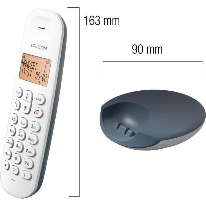 Teléfono fijo inalámbrico - LOGICOM - DECT ILOA 150 SOLO - Pizarra - Sin contestador automático 1