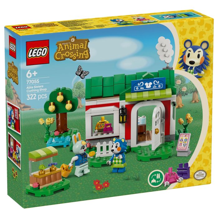 LEGO Animal Crossing Tienda Ropa Hermanas Manitas 77055 Set de Construcción para Niños y Niñas +6 Años con Minifiguras de Pili y Ariel