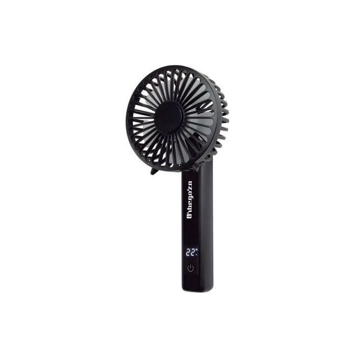 Orbegozo HF 1800 / 18372 Ventilador de Mano Portátil USB-C con Batería 2000mAh, 4 Velocidades y Pantalla Digital