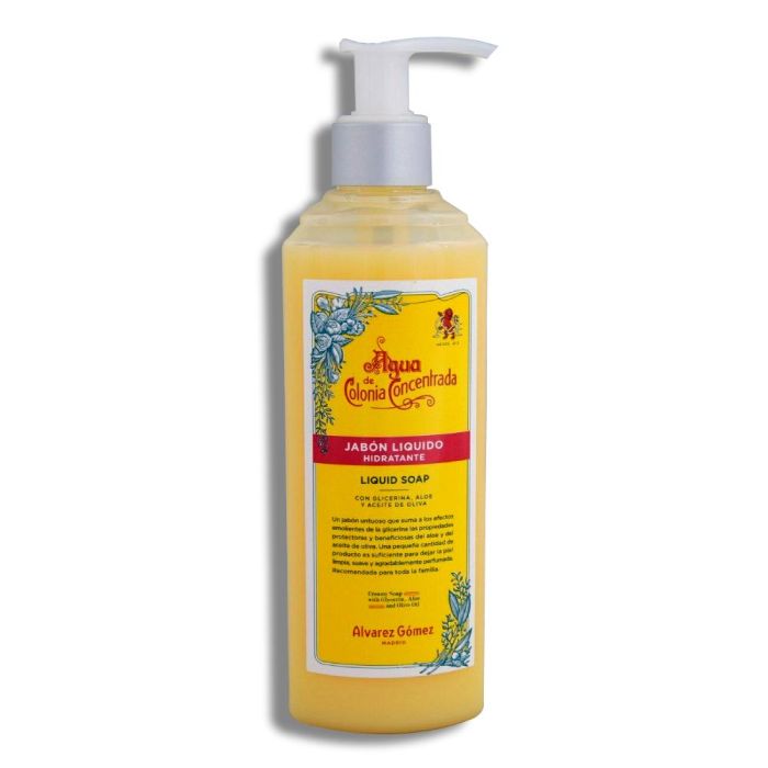 Alvarez Gomez Jabón Líquido Dosificador 300 ml - Espuma Cremosa, Aroma Clásico, Hidratante con Glicerina, Aloe y Aceite de Oliva
