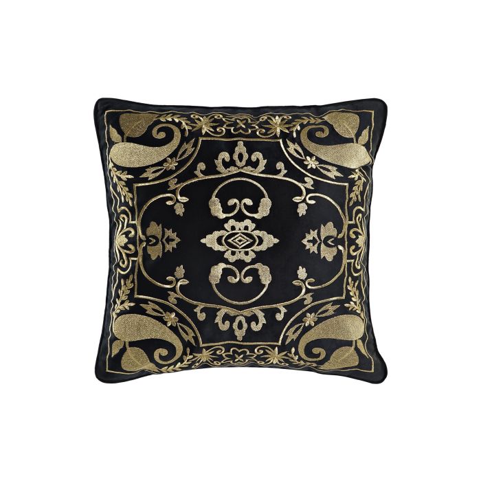 Cojin Arabe DKD Home Decor Negro Dorado 10 x 45 x 45 cm Cojin Arabe DKD Home Decor Negro Dorado 10 x 45 x 45 cm