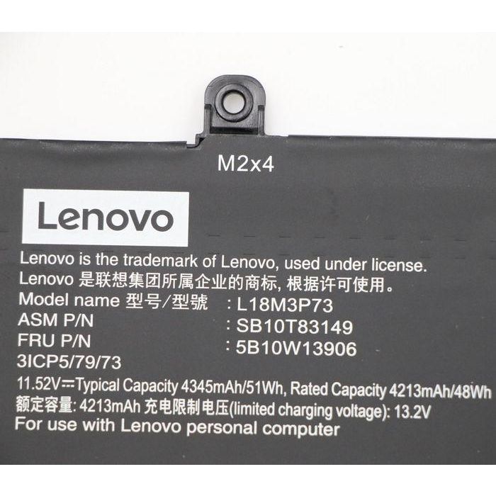 Lenovo Internal lithium-ion battery, 50Wh capacity, 11.55V voltage, 3-cell design, compatible with ThinkPad T490 laptops. 5 Lenovo Internal lithium-ion battery, 50Wh capacity, 11.55V voltage, 3-cell design, compatible with ThinkPad T490 laptops. 5