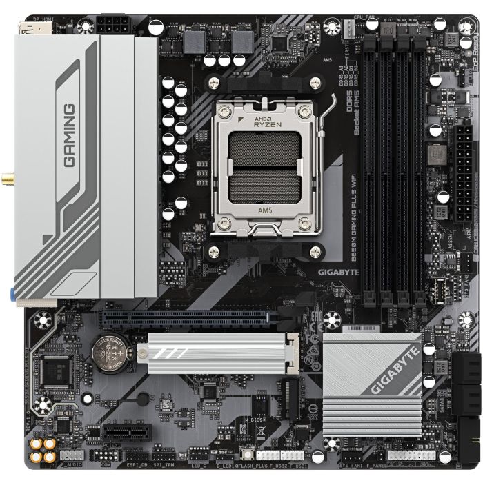 GIGABYTE B650M GAMING PLUS WiFi Placa Base AMD B650 Socket AM5 micro ATX DDR5 8000MHz WiFi 6E 2.5GbE LAN PCIe 4.0 M.2 1 GIGABYTE B650M GAMING PLUS WiFi Placa Base AMD B650 Socket AM5 micro ATX DDR5 8000MHz WiFi 6E 2.5GbE LAN PCIe 4.0 M.2 1